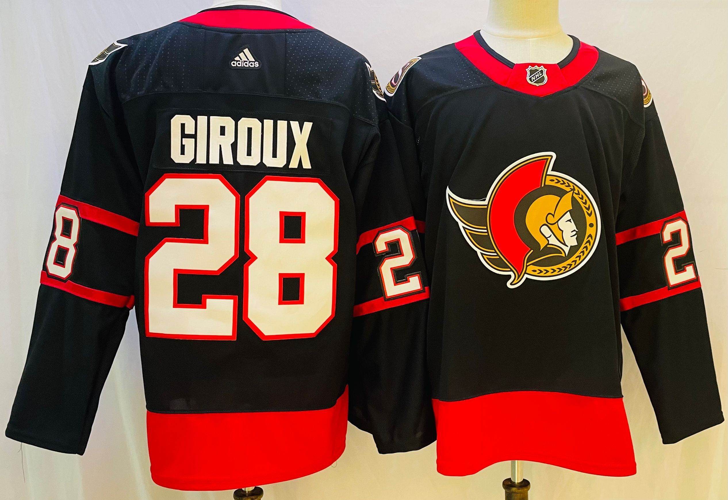 Men Ottawa Senators #28 Giroux Black Throwback 2022 Adidas NHL Jersey->calgary flames->NHL Jersey